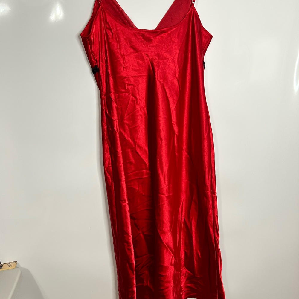 Delicates Red and Black Lace Nightgown Slip Vampire Core - Picture 5 of 7